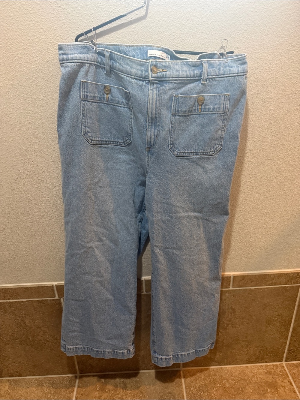 LOFT Light Blue Wide Leg Jeans